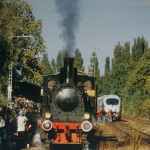 Die ehemalige Werkslok 1 der Städtischen Werke Nürnberg während einer Lokparade am 16. Oktober 1999 in Nürnberg (ehemalige Umladehalle an der Münchener Straße).