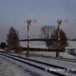 Ausfahrsignale in Fremdingen am 12. Februar 1984.